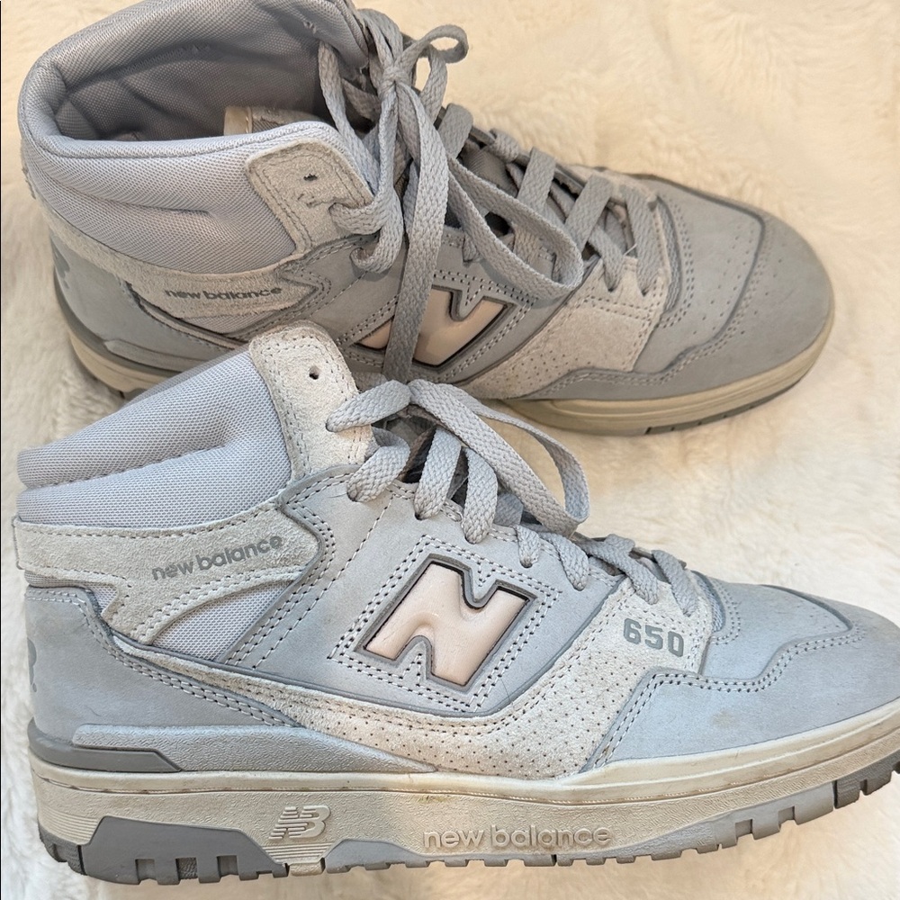 New Balance 650 High-Top Sneakers Light Dove Gray